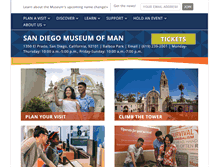 Tablet Screenshot of museumofman.org